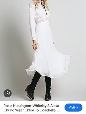 Free People OBO Nwt White Maxi Midi Dress